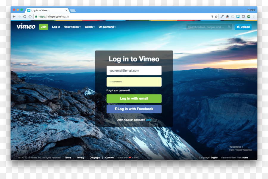 Vimeo，Email PNG