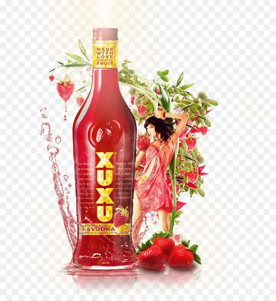 Botol Vodka Merah，Alkohol PNG