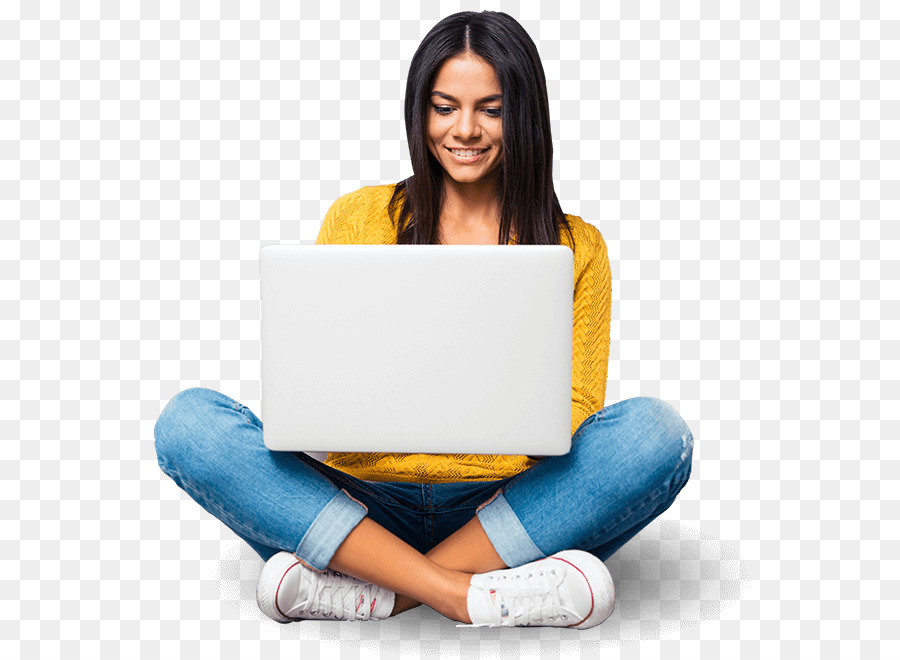 Wanita Dengan Laptop，Laptop PNG