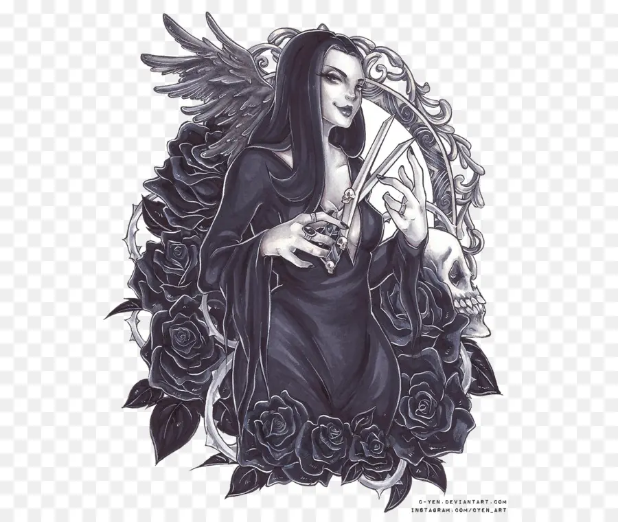 Wanita Gotik，Menggambar PNG