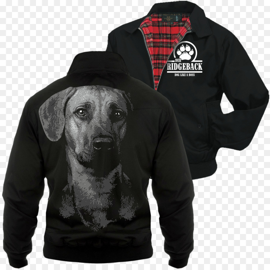 Jaket Hitam Dengan Print Anjing，Jaket PNG