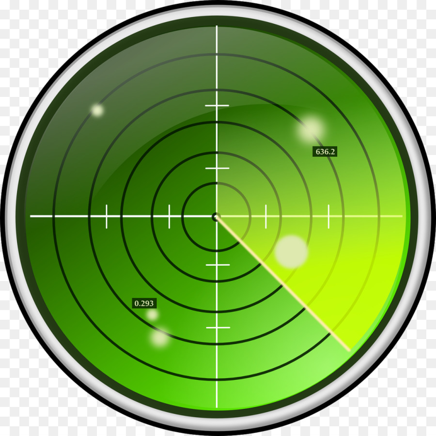 Layar Radar Hijau，Deteksi PNG