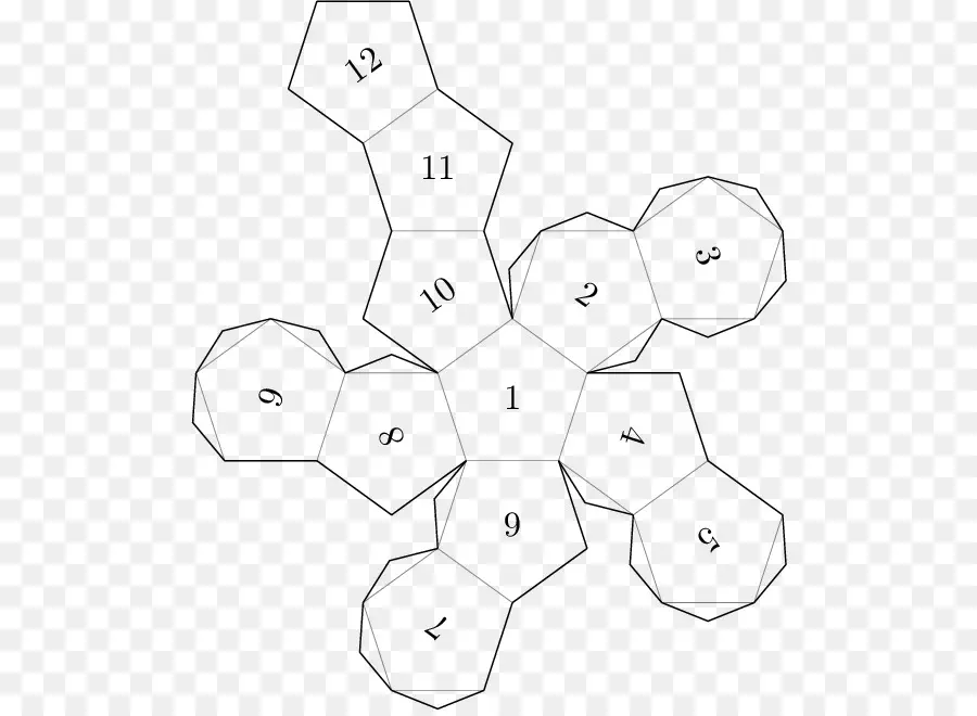 Pigura Berduabelas Segi，Geometri PNG