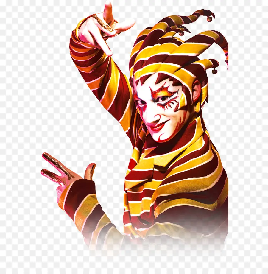 Jester Dengan Kostum Warna Warni，Badut PNG