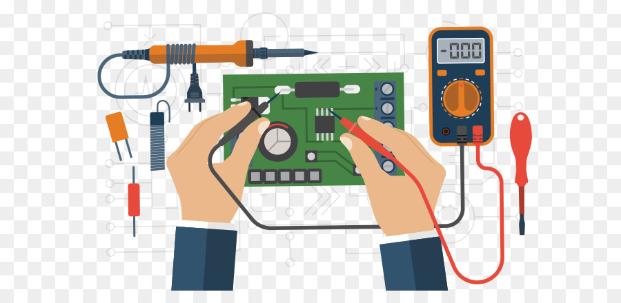 Elektronik, Multimeter, Komponen Elektronik gambar png