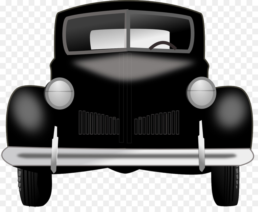 Mobil Vintage Dengan Topi，Mobil Hitam PNG