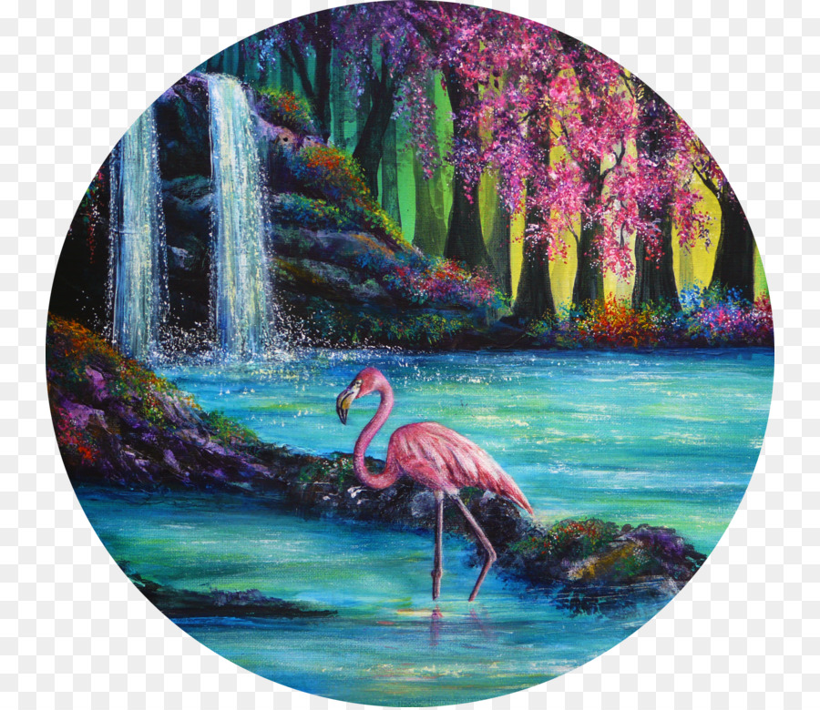 Lukisan Flamingo，Air Terjun PNG