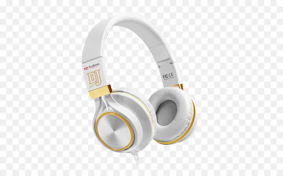 Headphone Putih Dan Emas，Audio PNG