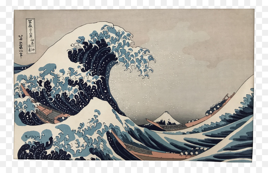 Great Wave Off Kanagawa Thirtysix Pemandangan Gunung Fuji