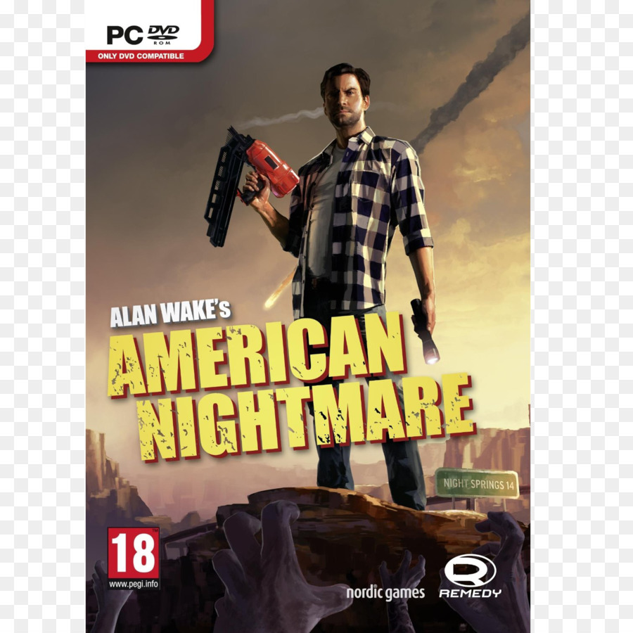 Alan Wake American Nightmare，Alan Bangun PNG