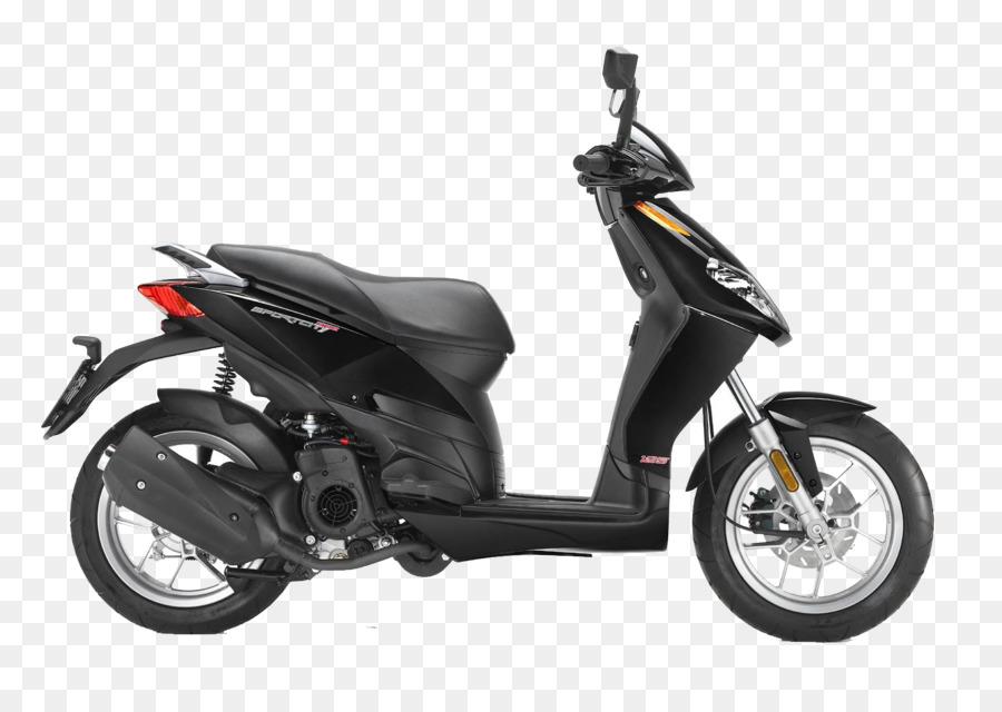 Sepeda Motor Merah Hitam，Skuter PNG