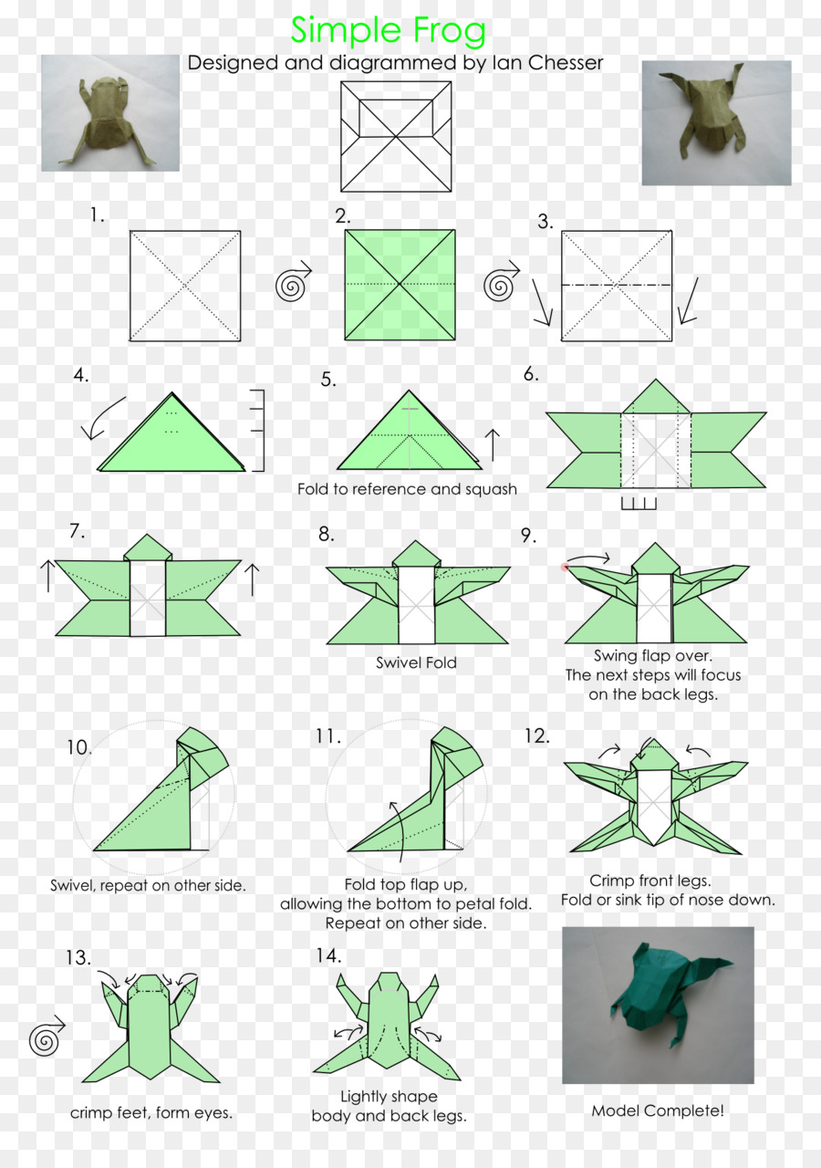 Kertas Origami Katak Gambar Png