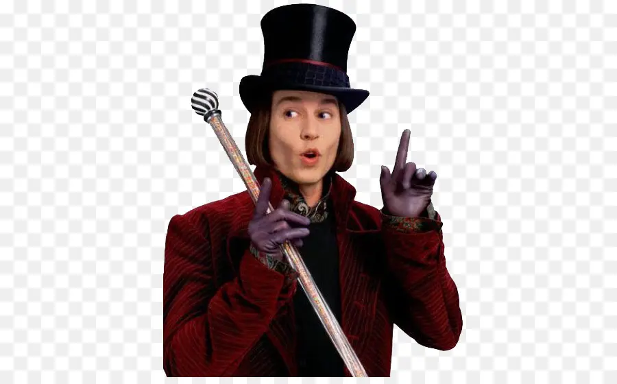 Willy Wonka，Topi Atas PNG