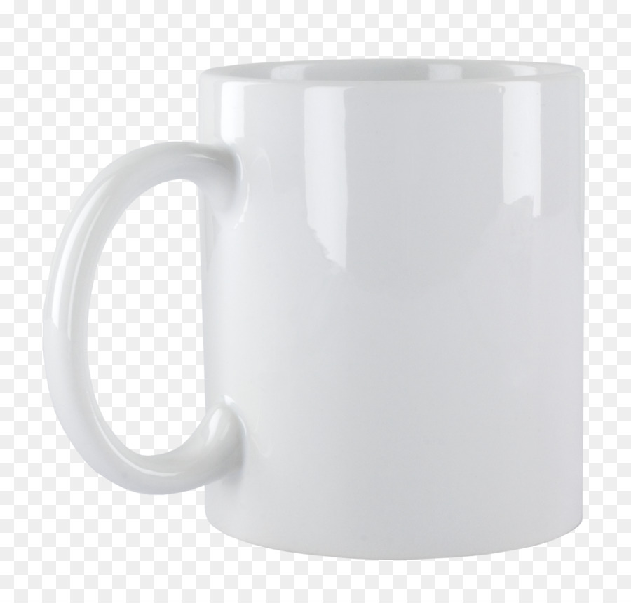 Mug Berbentuk Hati，Putih PNG