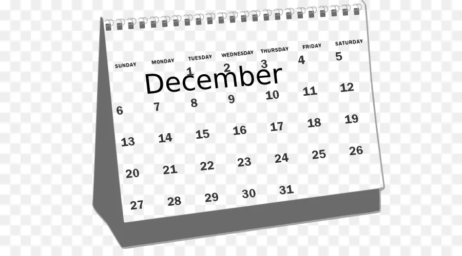 Kalender Desember，2009 PNG