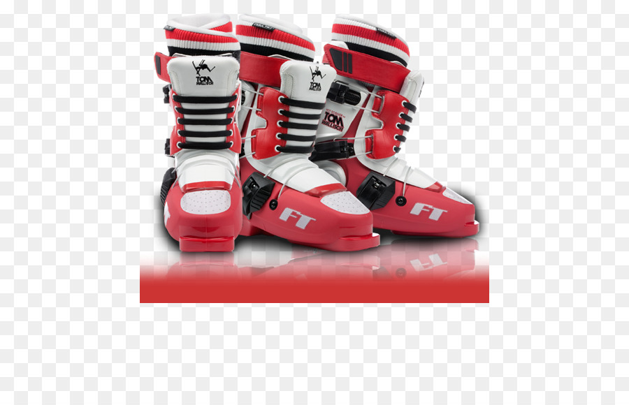 Sepatu Ski Merah Putih，Bermain Ski PNG