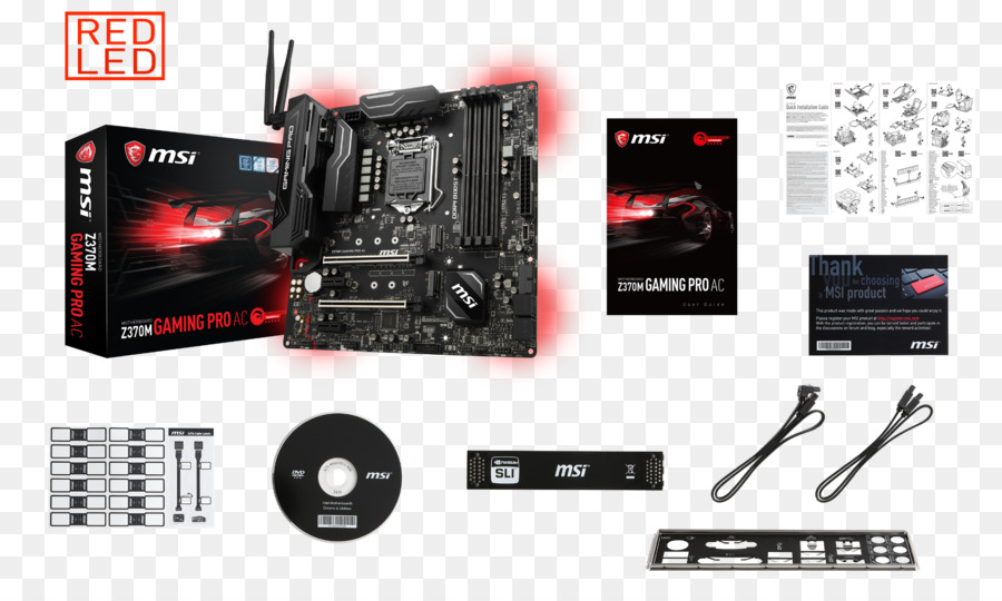 Intel，Mainboard Msi Z370m Pro Gaming Ac Basis Pc Intel 1151v2 Bentuk Fac PNG