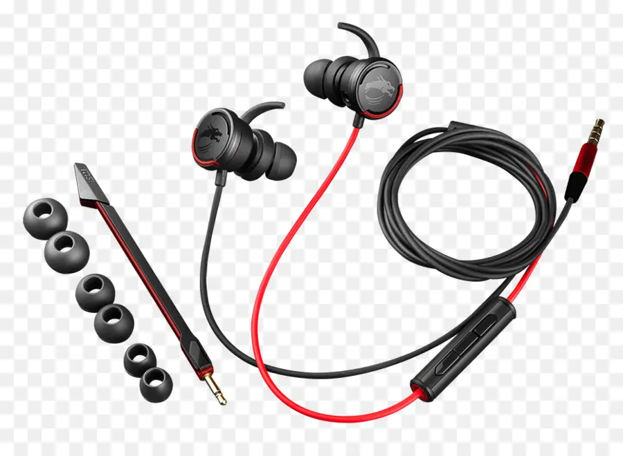 Earphone Merah Dan Hitam，Earphone PNG