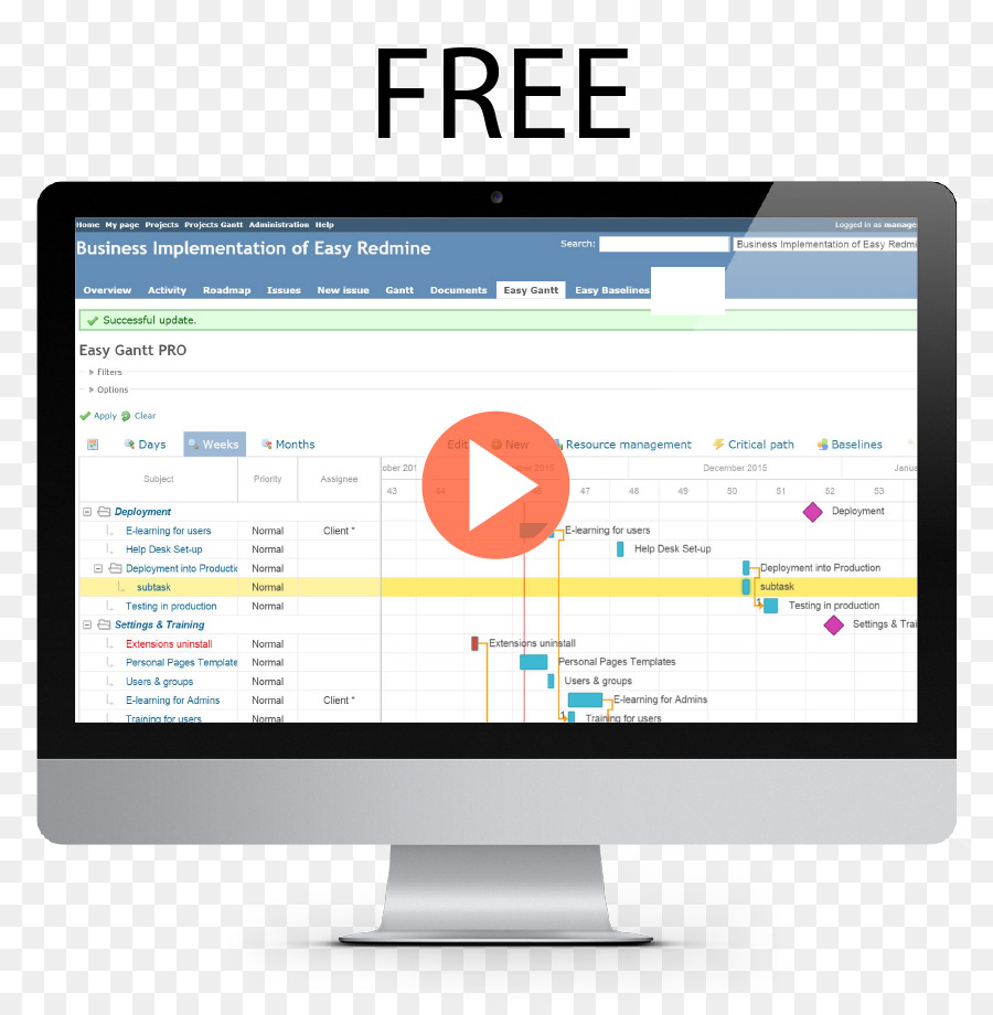 Redmine，Gantt Chart PNG