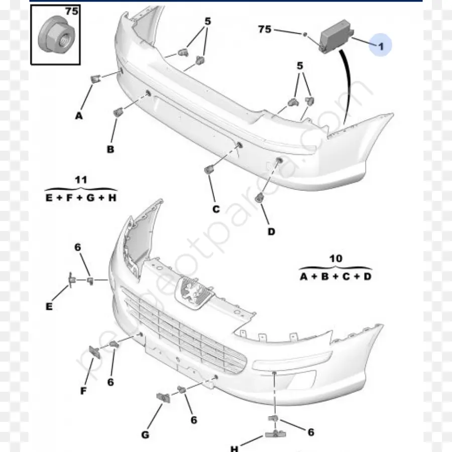 Diagram Bumper Mobil，Suku Cadang Mobil PNG