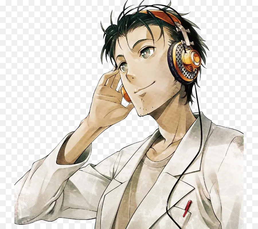 Karakter Anime，Headphone PNG