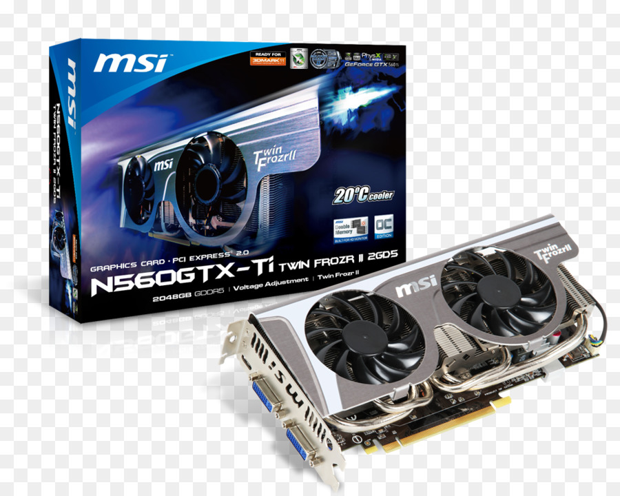 Kartu Grafis Video Adapter，Msi N560gtxti Twin Frozr Ii 2gd5oc Kartu Grafis Geforce Gtx560ti Twin Frozr Ii Oc 1gb Dvi Hdmi PNG