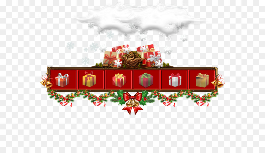 Ornamen Natal，Desain Bunga PNG