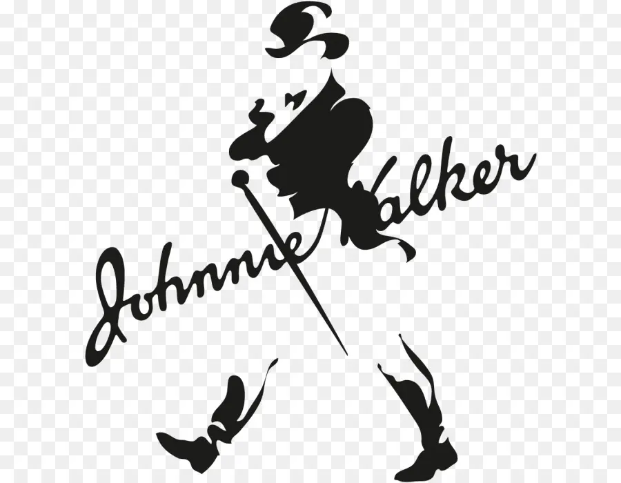 Logo Johnny Walker，Bayangan Hitam PNG