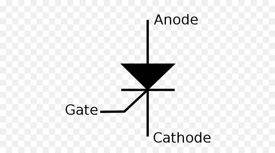 Simbol Thyristor，Anoda PNG