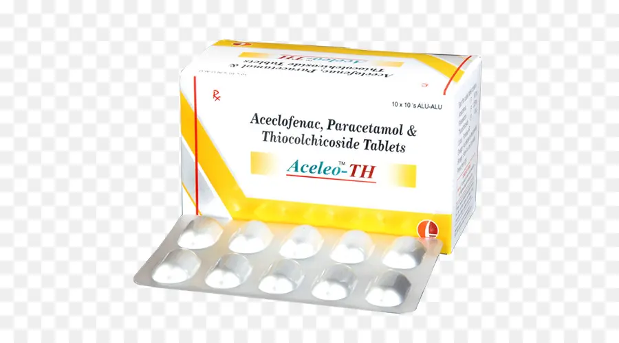 Tablet Aceclofenac Paracetamol Thiocolchicoside，Menghilangkan Rasa Sakit PNG