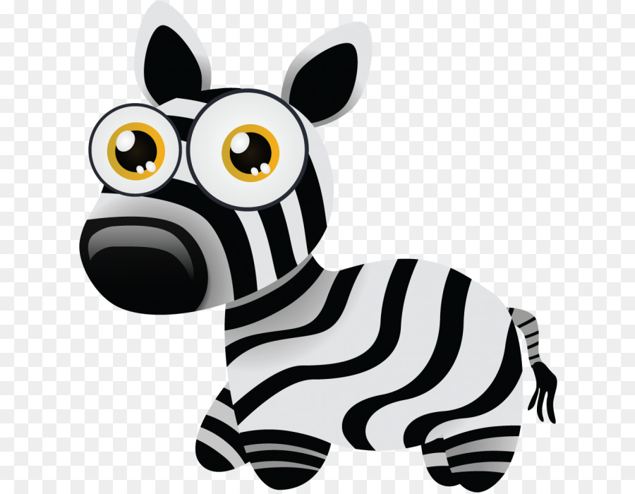 Zebra Yang Lucu，Garis Garis PNG