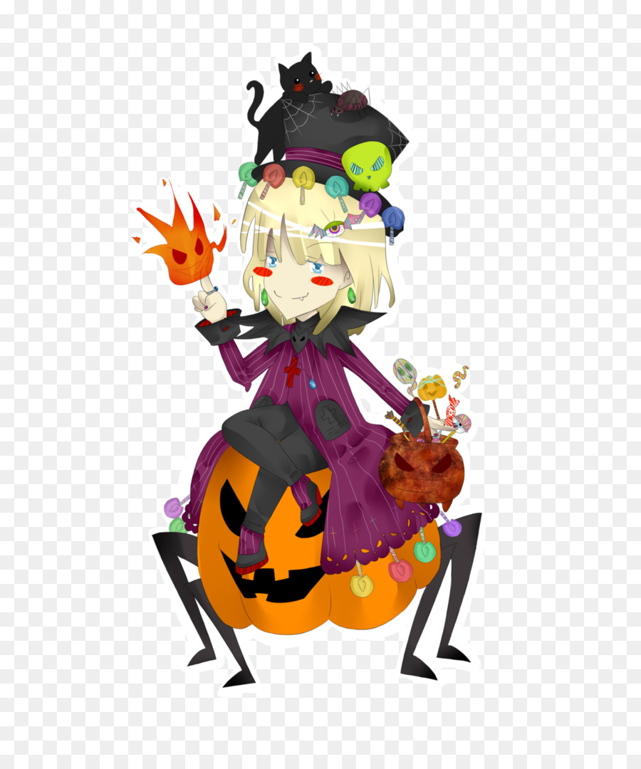 Karakter Halloween，Labu Kuning PNG