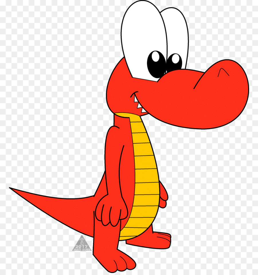 Dinosaurus Kartun，Merah PNG