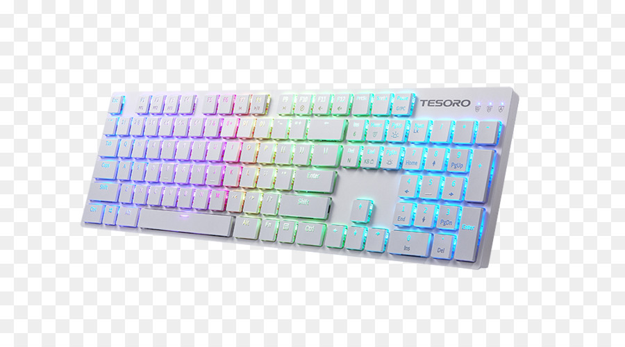 Keyboard Komputer，Tesoro Gram Spektrum Low Profile G11sfl Biru Mekanis Saklar Tunggal Individu PNG