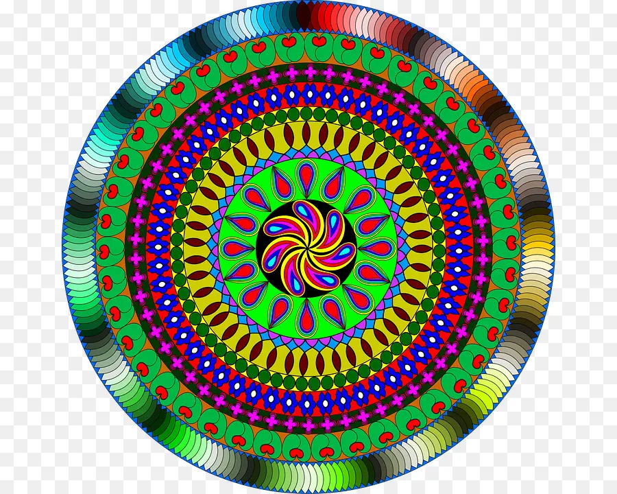 Mandala，Berwarna Warni PNG