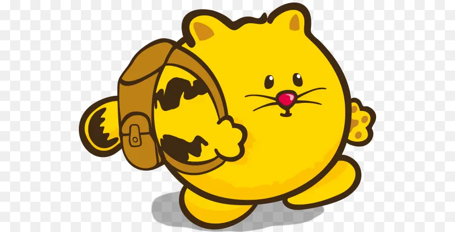 Kucing Kartun Kuning，Imut Imut PNG