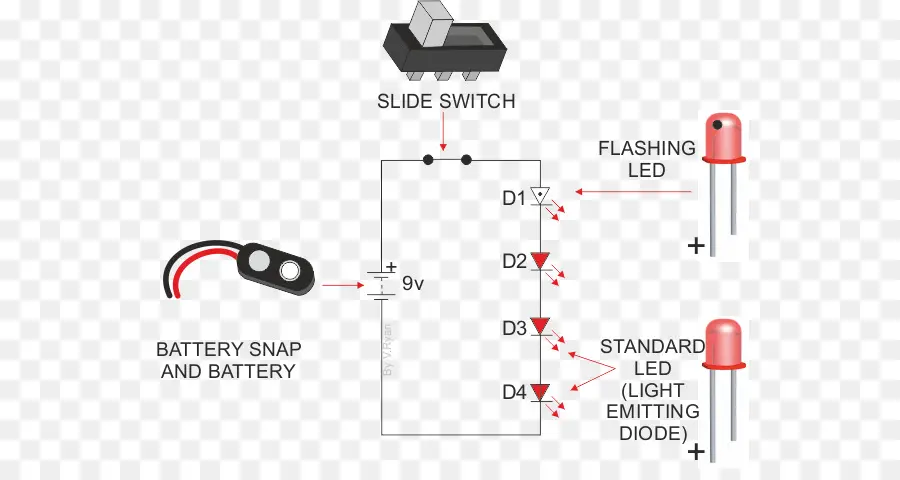 Diagram Sirkuit，Dipimpin PNG