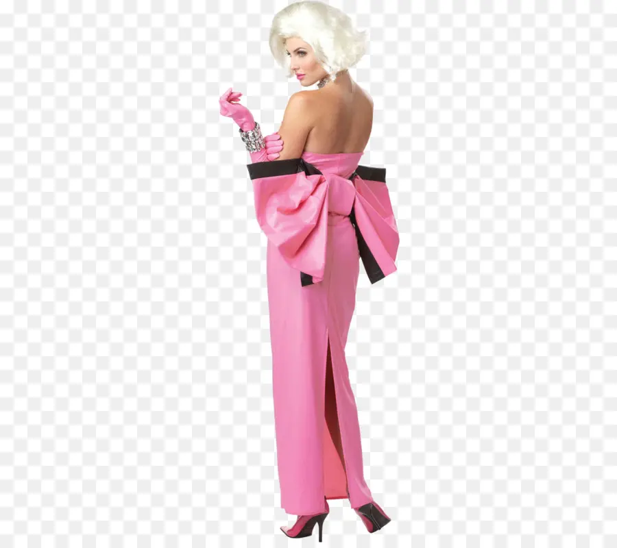 Kostum，Marilyn Monroe Pink Dress PNG