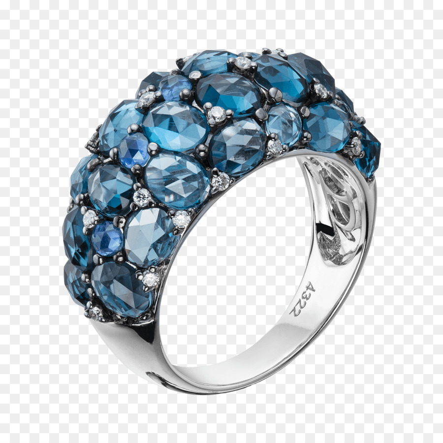 Cincin Batu Permata Biru，Safir PNG