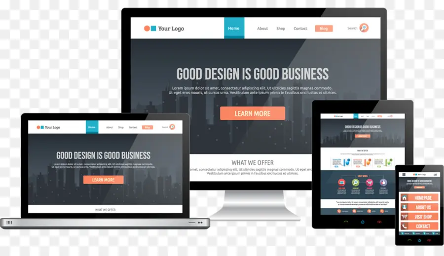 Situs Web Responsif，Desain Web PNG