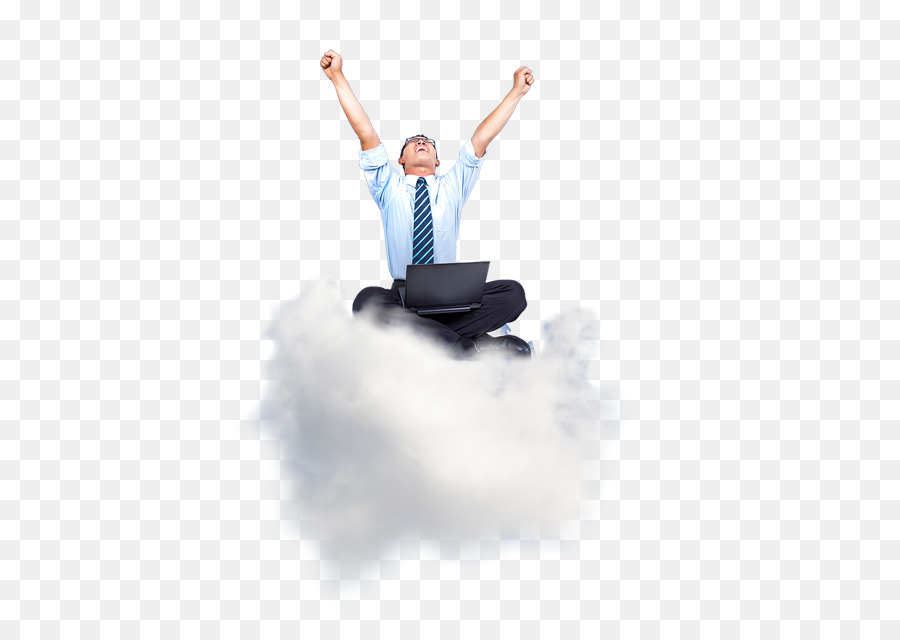 Pengusaha Di Cloud，Laptop PNG