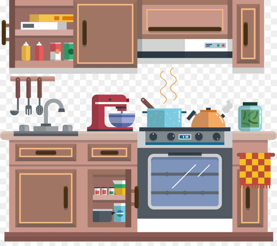 Dapur, Kabinet Dapur, Kartun gambar png