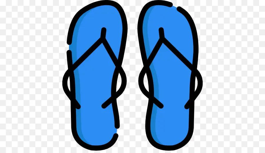 Sandal Jepit Biru，Sandal PNG