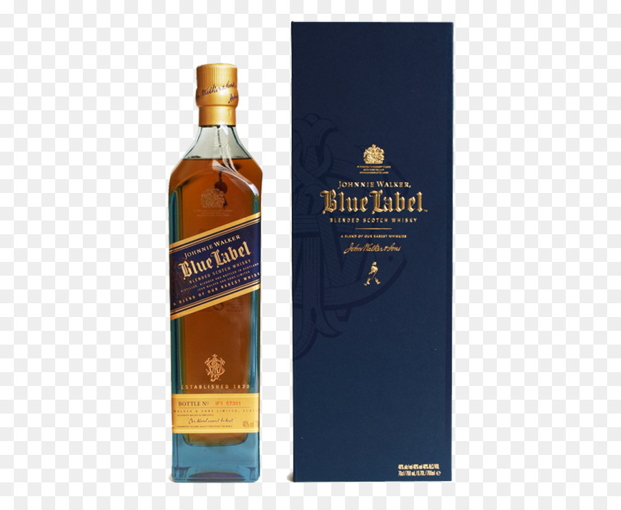 Wiski Label Biru，Botol PNG