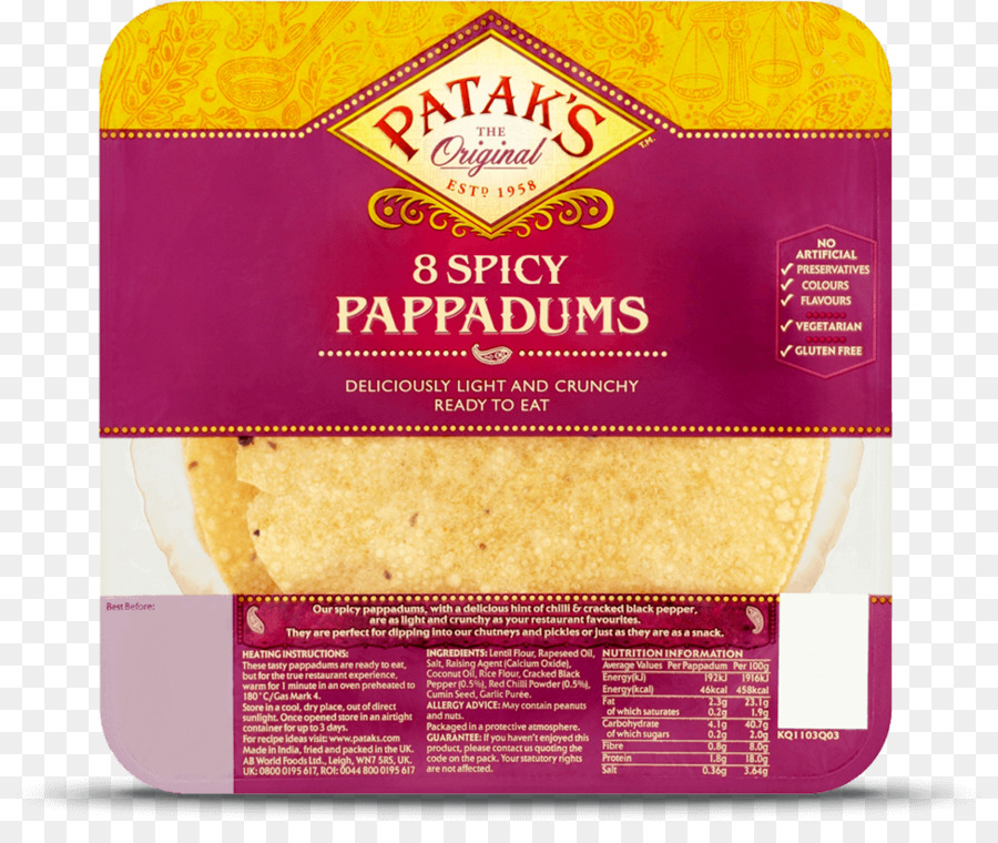 Papadum，Masakan India PNG