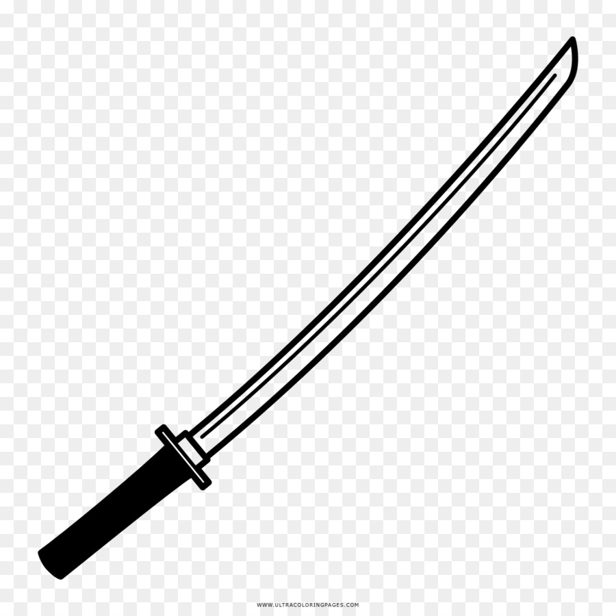 gambar sketsa pedang  samurai