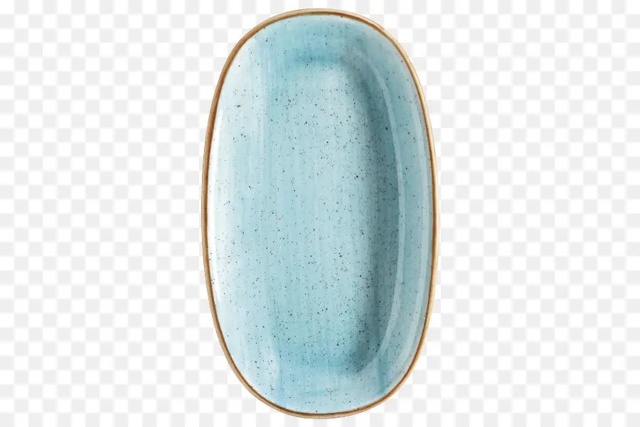 Piring Oval Biru，Piring PNG