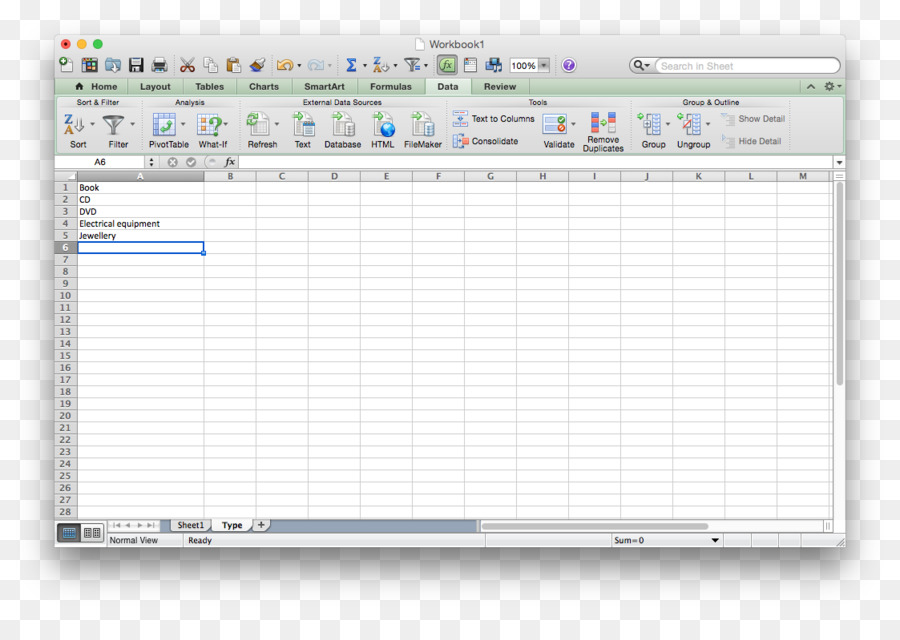 Spreadsheet，Microsoft Excel PNG