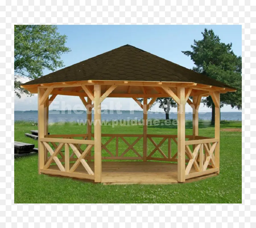 Gazebo Kayu，Di Luar Ruangan PNG