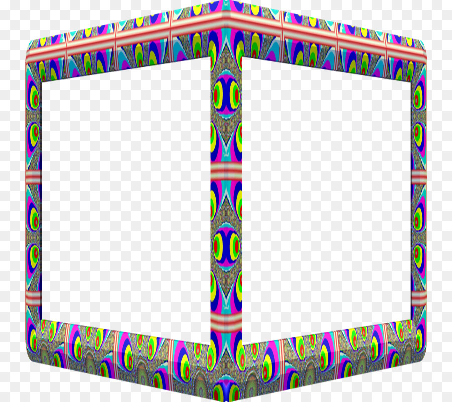 Bingkai Kubus Berwarna Warni，Geometris PNG